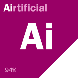 AHA! ARTIFICIAL content BADGE